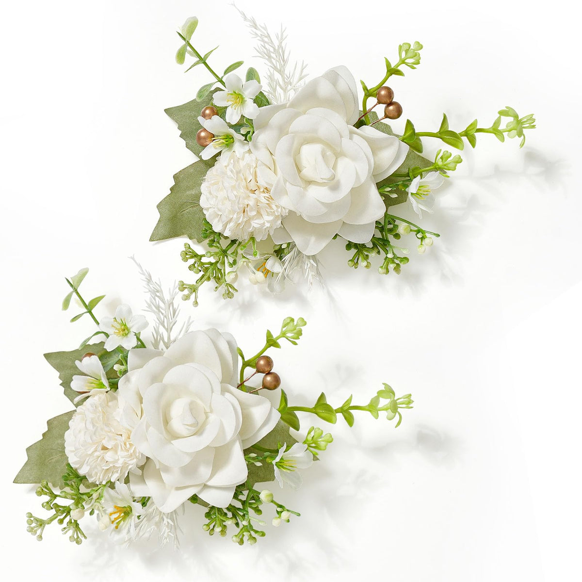Serwalin 2Pcs Champagne Wrist Corsage Wristlet for Wedding Prom, 6-7Inch
