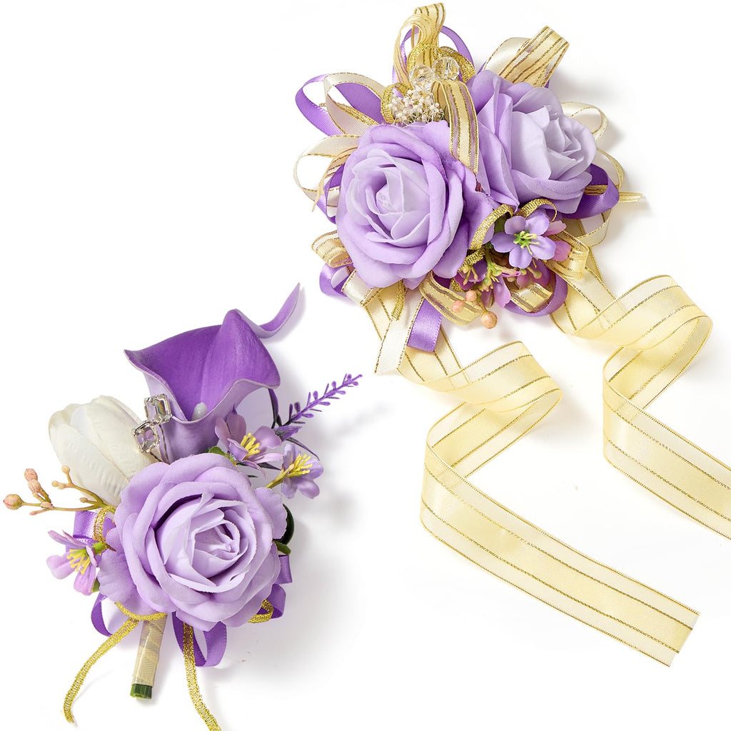 Serwalin Burgundy Corsage and Boutonniere Set for Wedding Prom Homecoming