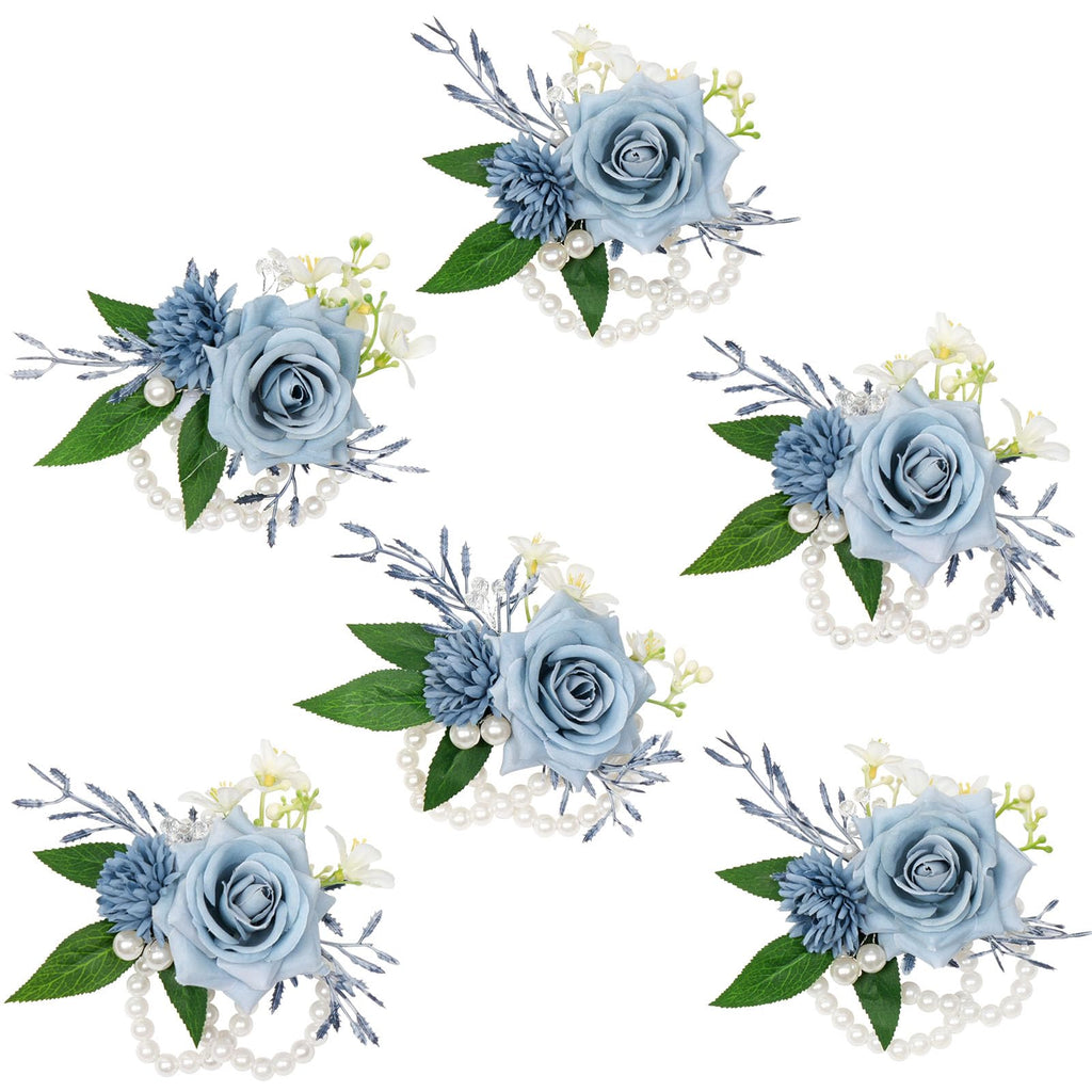 Serwalin Ivory White Rose Corsage and Boutonniere Set for Wedding Prom