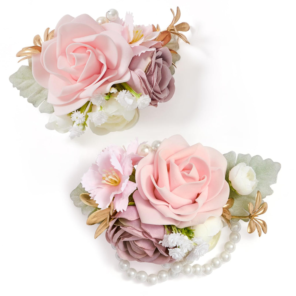 Purple Corsage and Boutonniere Set for Wedding Homecoming Prom