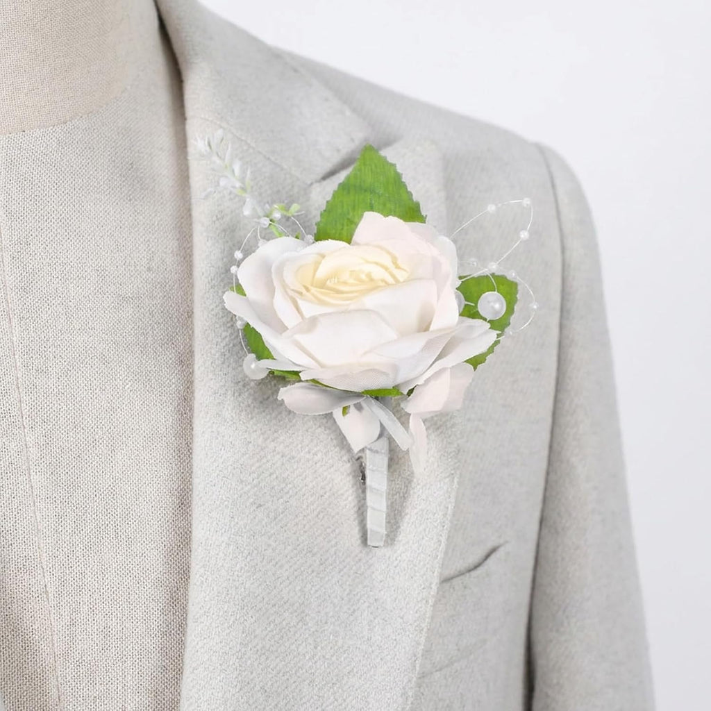 Rose Boutonniere for Men, Lapel Pin FlowerAnniversary & Formal Party Suit