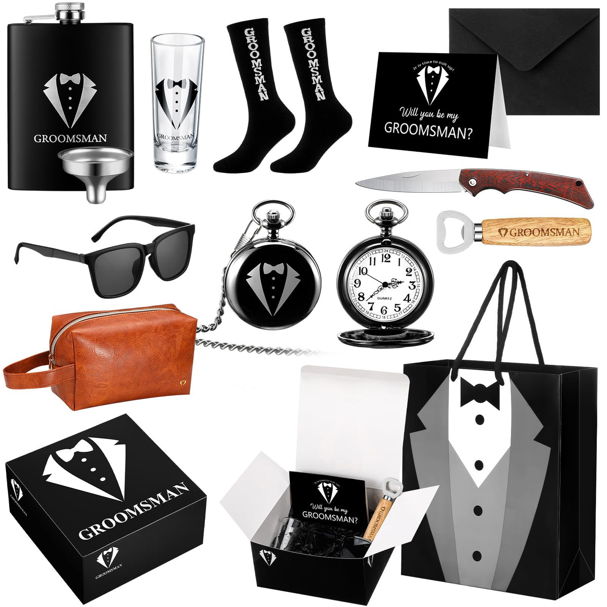 Shinylin 13 Pcs Groom Proposal Gift Set