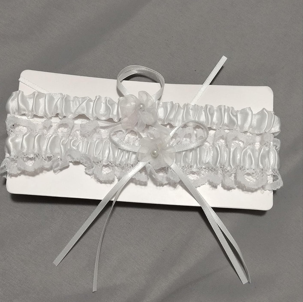 Lace Wedding Garters for Bride Pearl Stretch Prom Garter, Women Wedding Bridal Legs Garter Set