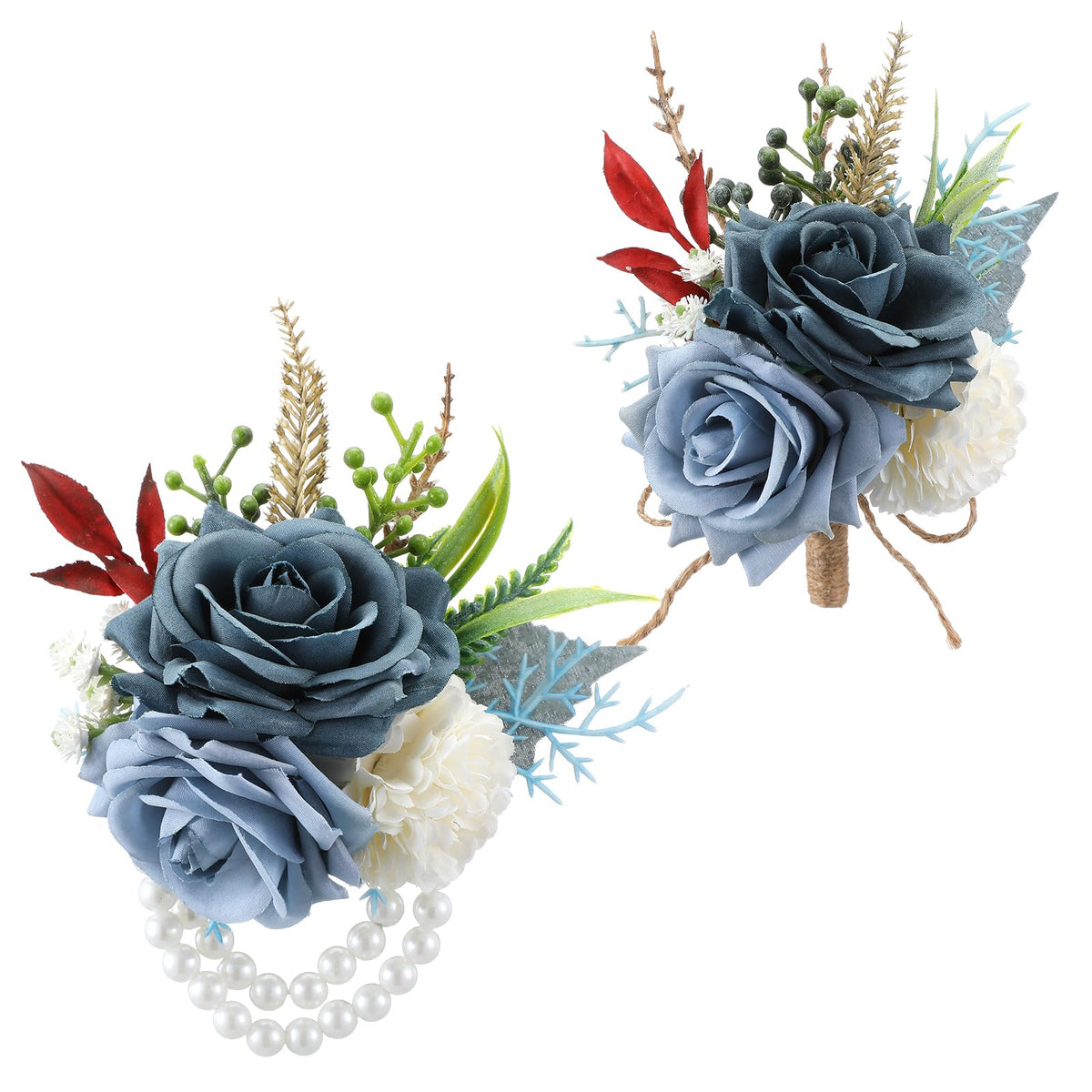 Canlierr 2 Pcs Orange Corsage and Boutonniere Set Wedding Accessories