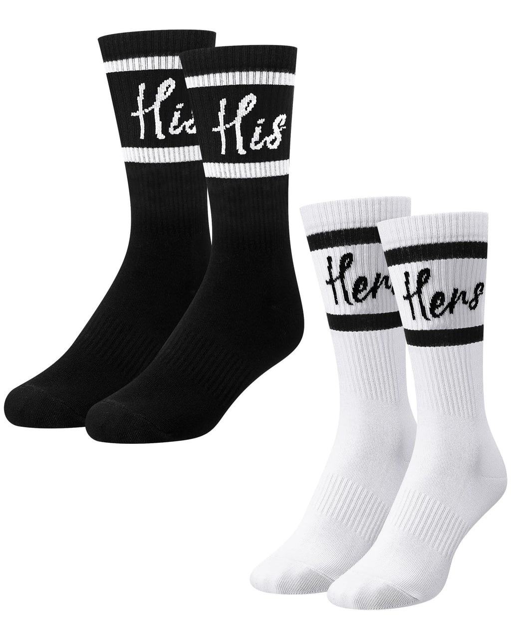 Shihanee 2 Pairs Wedding Gifts for Couples Wedding Crew Socks