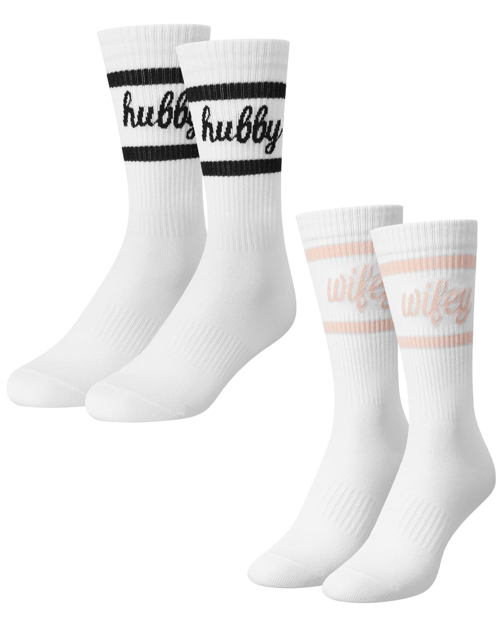 Shihanee 2 Pairs Wedding Gifts for Couples Wedding Crew Socks