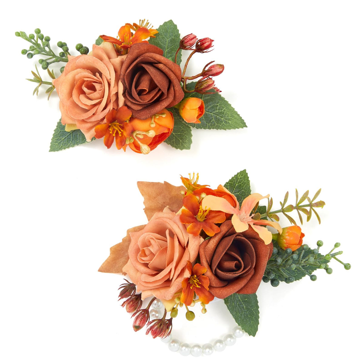Purple Corsage and Boutonniere Set for Wedding Homecoming Prom