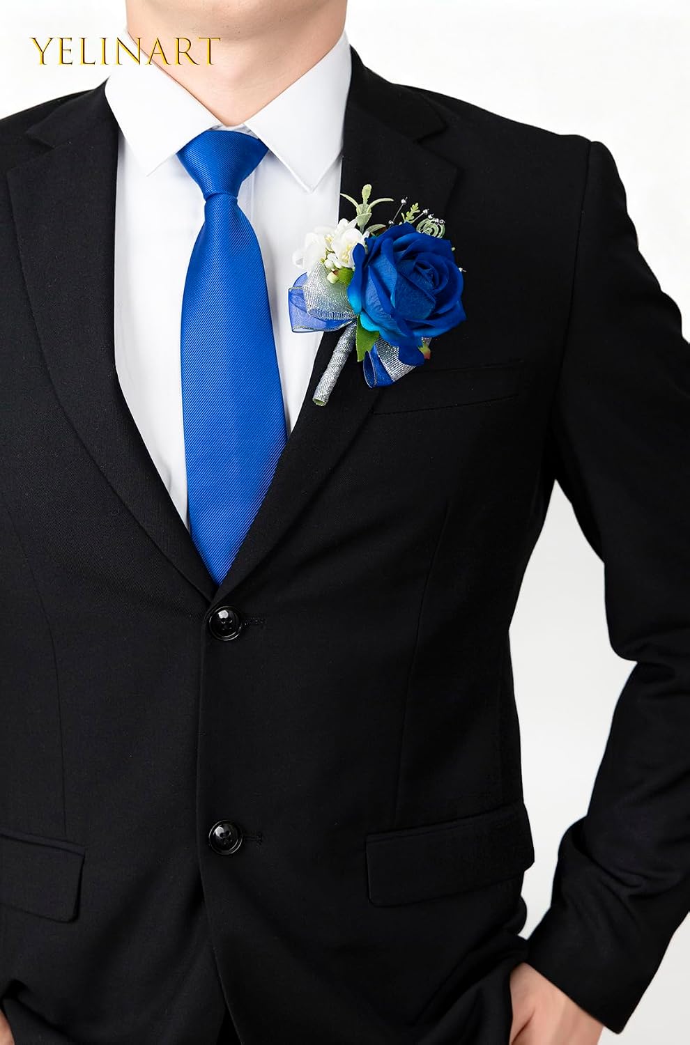 Royal Blue Corsage and Boutonniere Set Prom Homecoming Flower