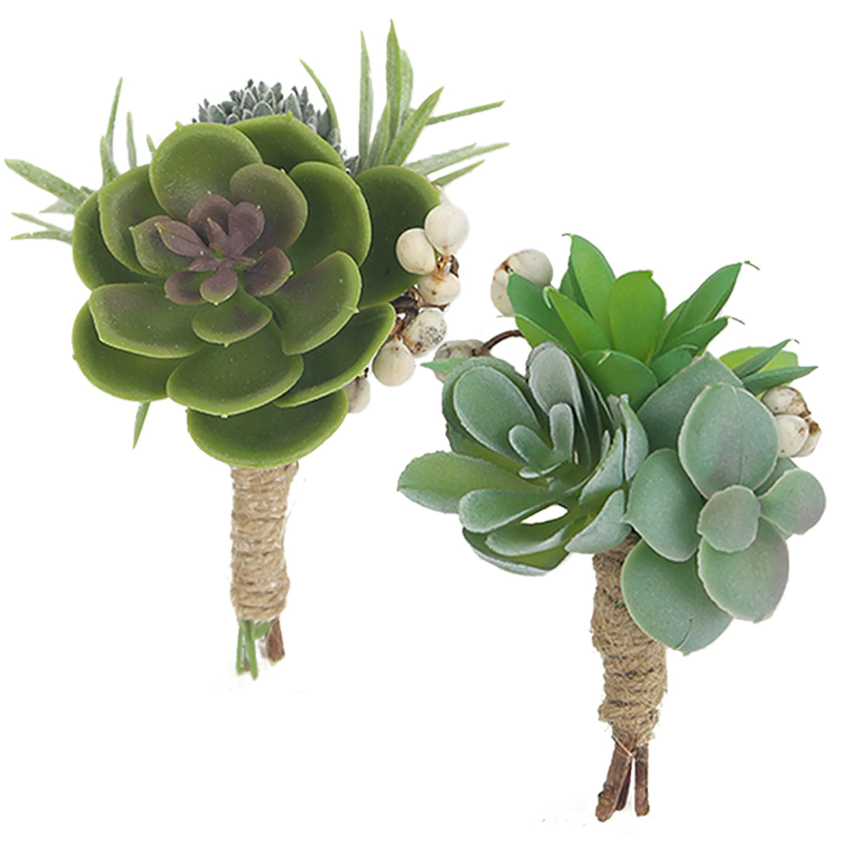 Rinlong 2Pcs Terracotta Boutonnieres with Pins for Men, Groom, Groomsmen