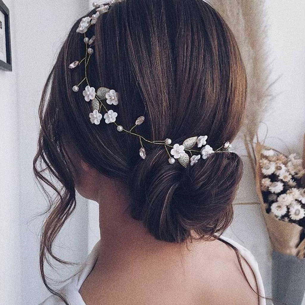 JAKAWIN Wedding Hair Vine Boho Flower Hair Piece Bridal Hair Accessories
