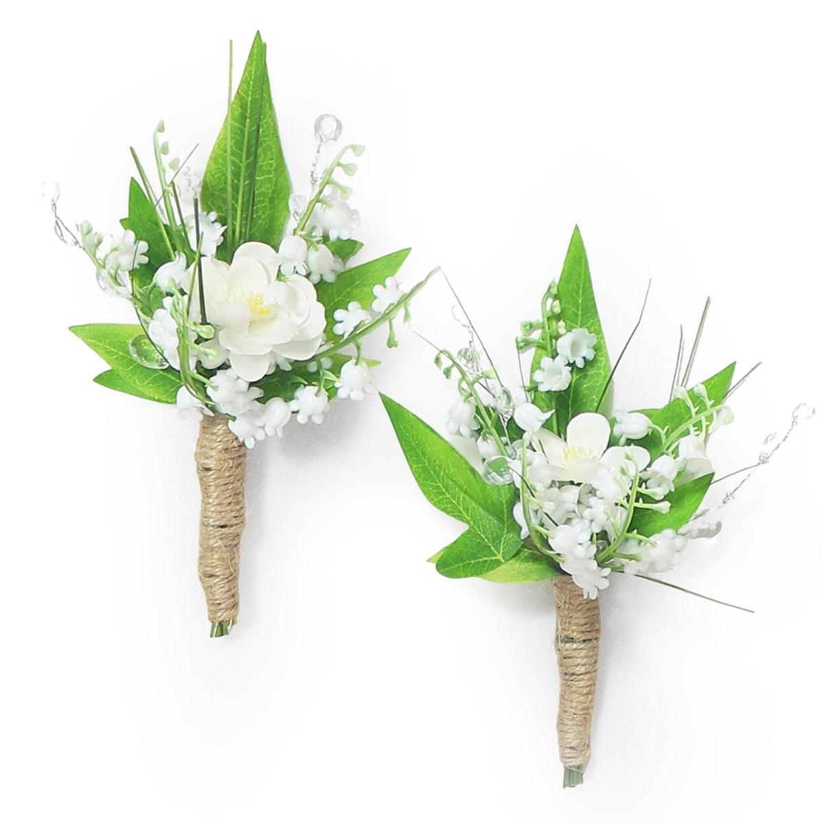 Rinlong 2Pcs Terracotta Boutonnieres with Pins for Men, Groom, Groomsmen
