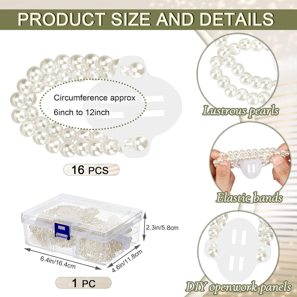Corsage Wristlet Band Elastic Pearl Bracelet DIY Flower Bracelet