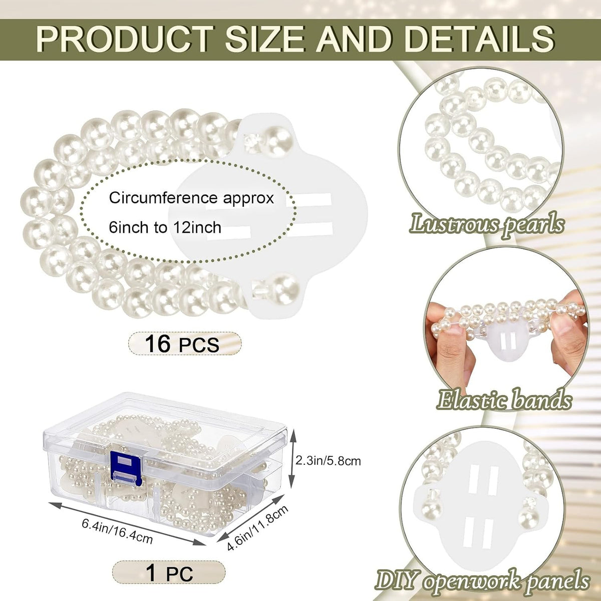 Corsage Wristlet Band Elastic Pearl Bracelet DIY Flower Bracelet
