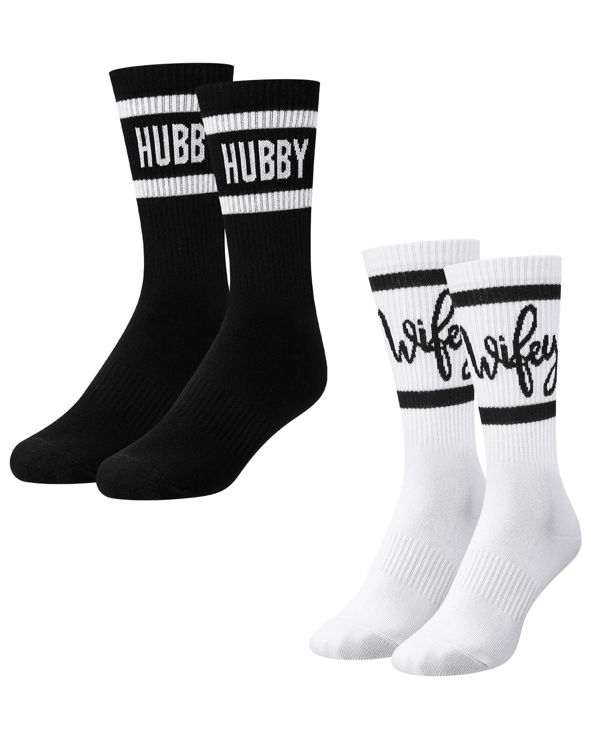 Shihanee 2 Pairs Wedding Gifts for Couples Wedding Crew Socks