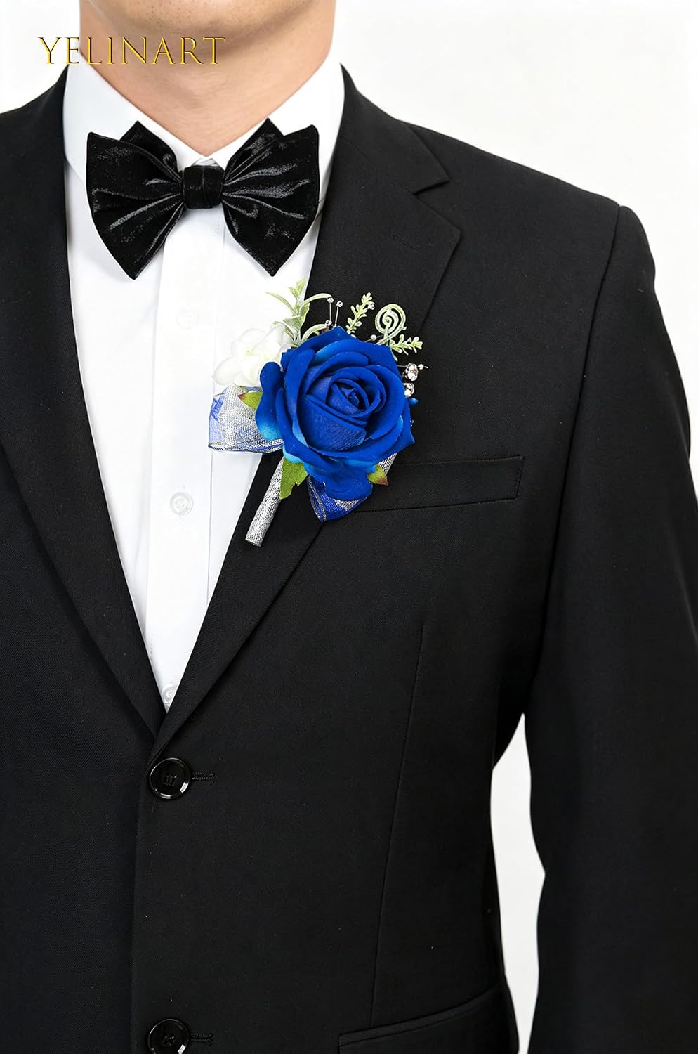 Royal Blue Corsage and Boutonniere Set Prom Homecoming Flower