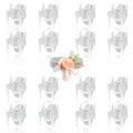 HIONXMGA Corsage Wristlet Band 16 Pcs Silver Wrist Corsage Bracelets Bands