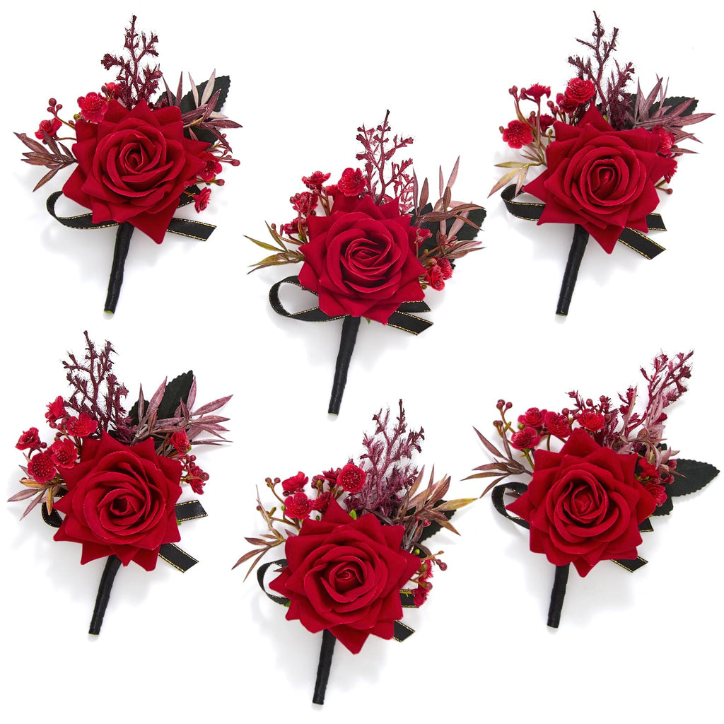 Serwalin Champagne Rose Corsage and Boutonniere Set for Wedding Prom Party