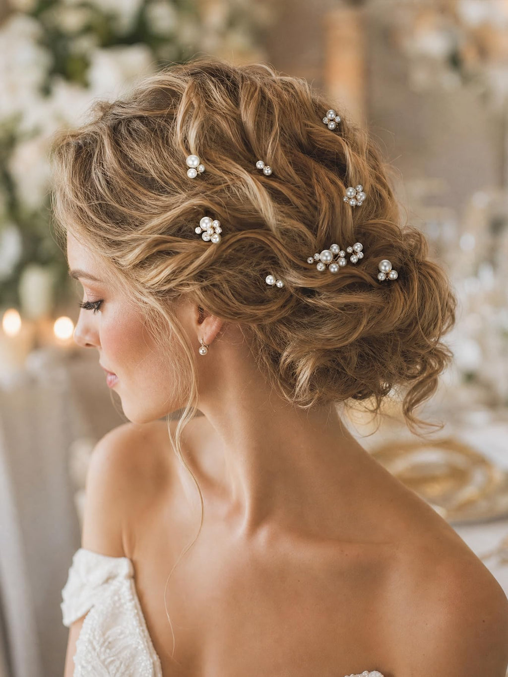 Pearl Bridal Hair Pins Wedding Hair Accessories for Brides Bridesmaid