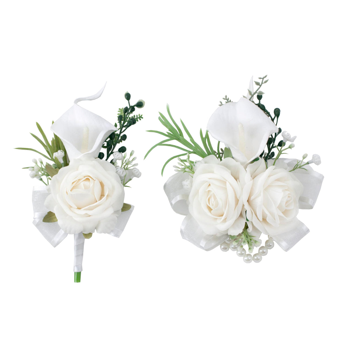 Black Burgundy Corsage and Boutonniere Set for Wedding Prom