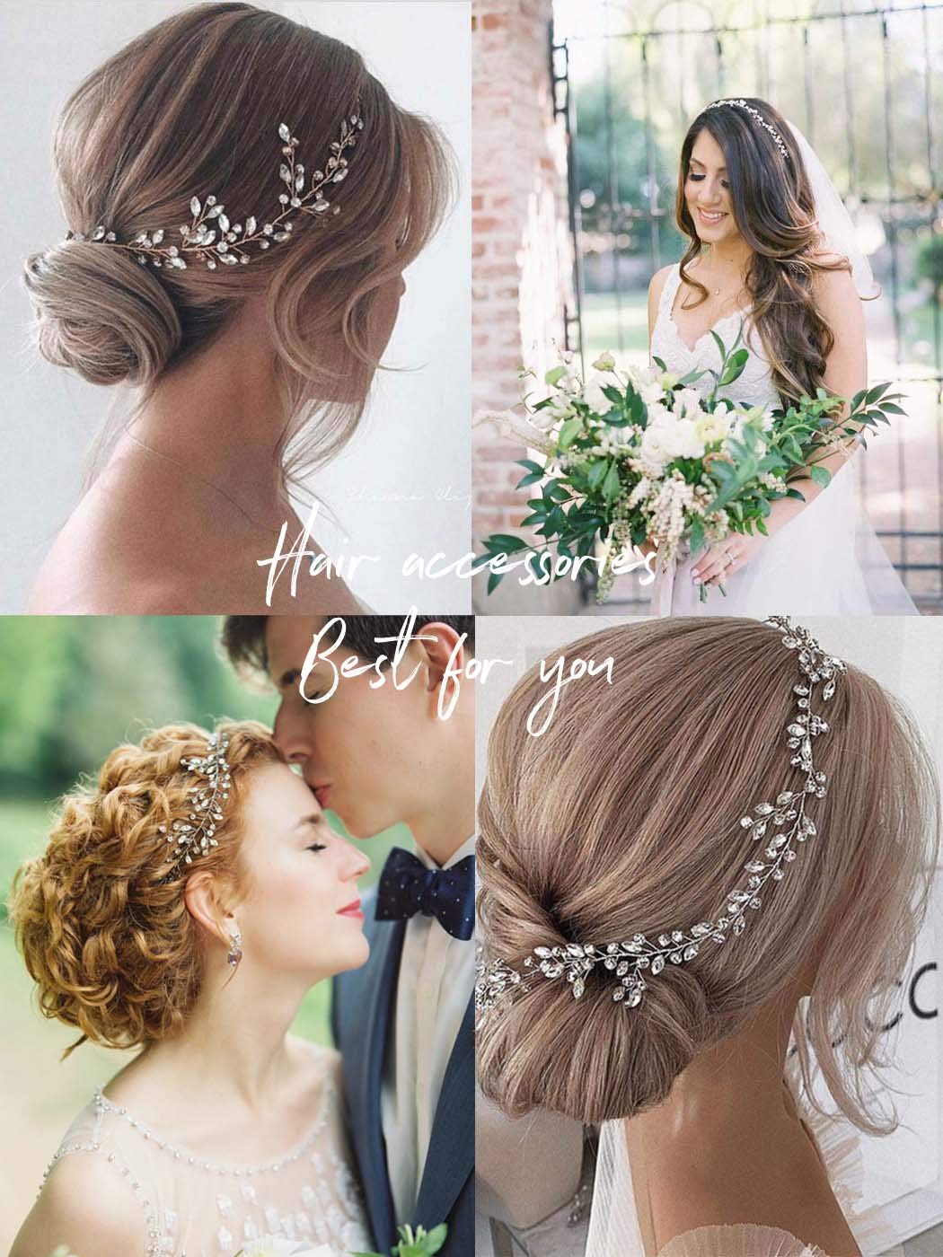 Unicra Bride Wedding Rhinestone Hair Vine Bridal Silver Hair Piece Crystal Headband Hair Accessories for Women and Girls (17.7inches) (Silver)