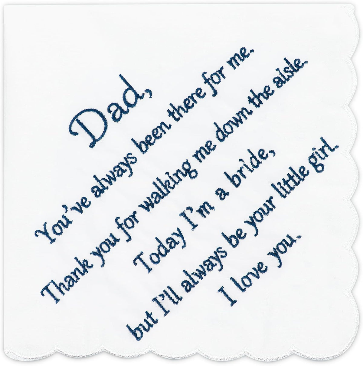 Lamyba Something Blue for Bride and Groom Wedding Handkerchief,Mom and Dad Gifts