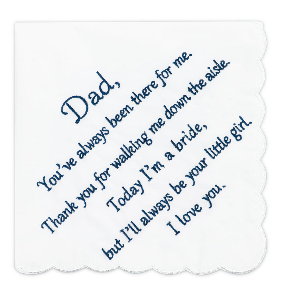 Lamyba Something Blue for Bride and Groom Wedding Handkerchief,Mom and Dad Gifts