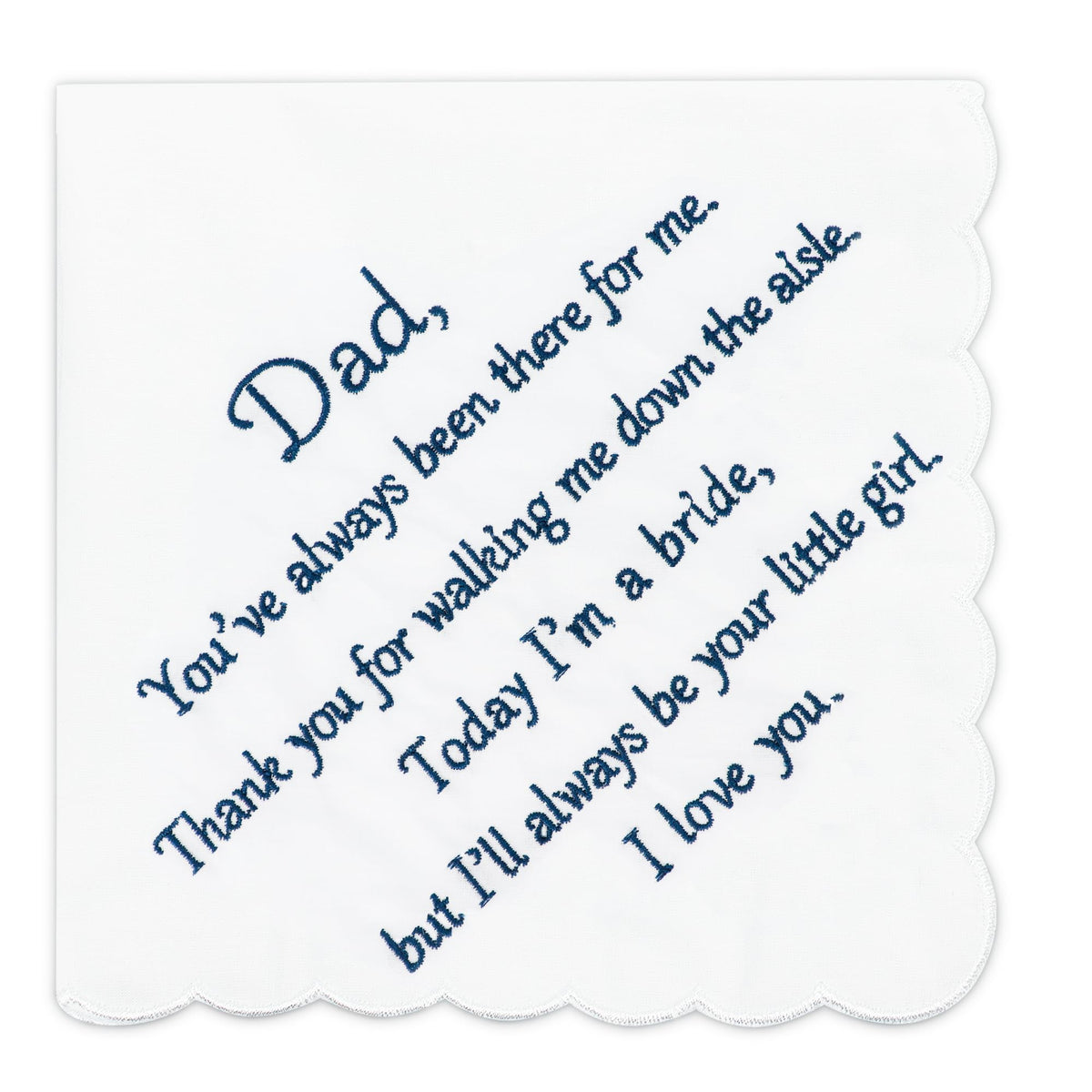 Lamyba Something Blue for Bride and Groom Wedding Handkerchief,Mom and Dad Gifts