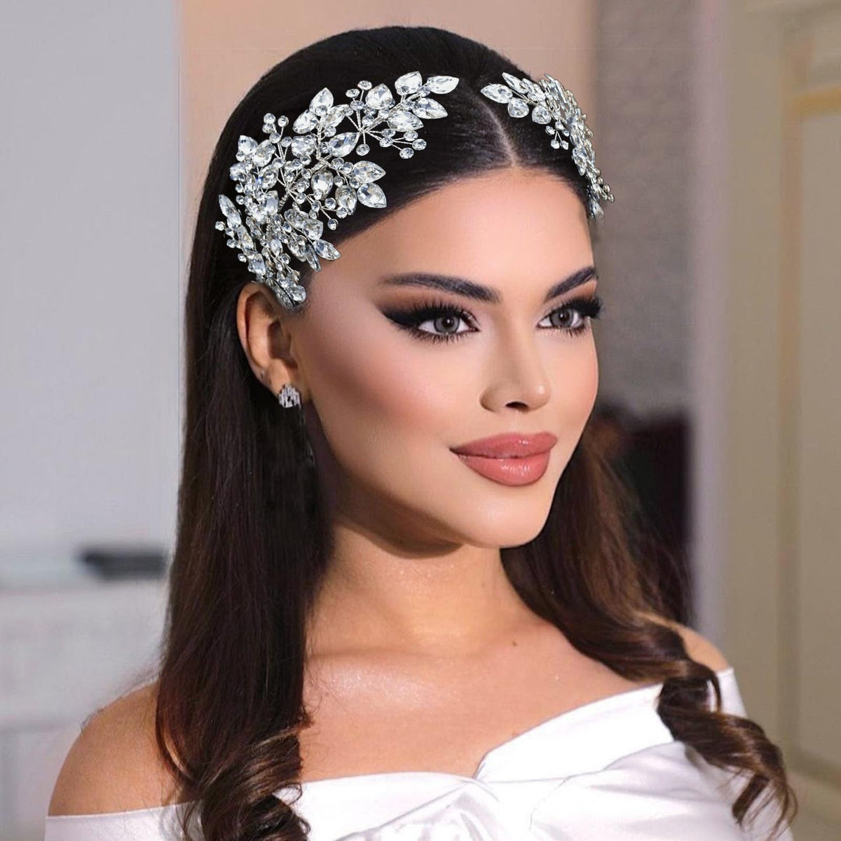 Wedding Hair Pieces for Brides, Bridal Hair Accessories(Silver)