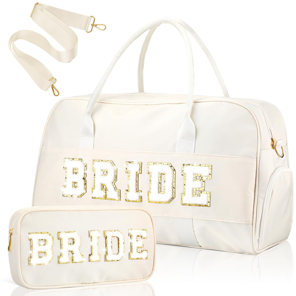2 Pcs Groom Bag Gifts, Wedding Weekender Duffle Bag, Black