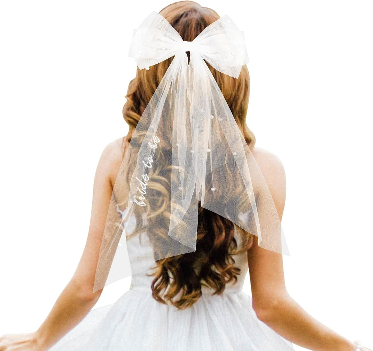 Bride To Be Veil Bow Veil for Bridal Shower Bachelorette Party favors