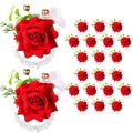 Sherr 24 Pcs Red Wrist Corsage Wristlet Bridesmaid Wedding,Wine Red