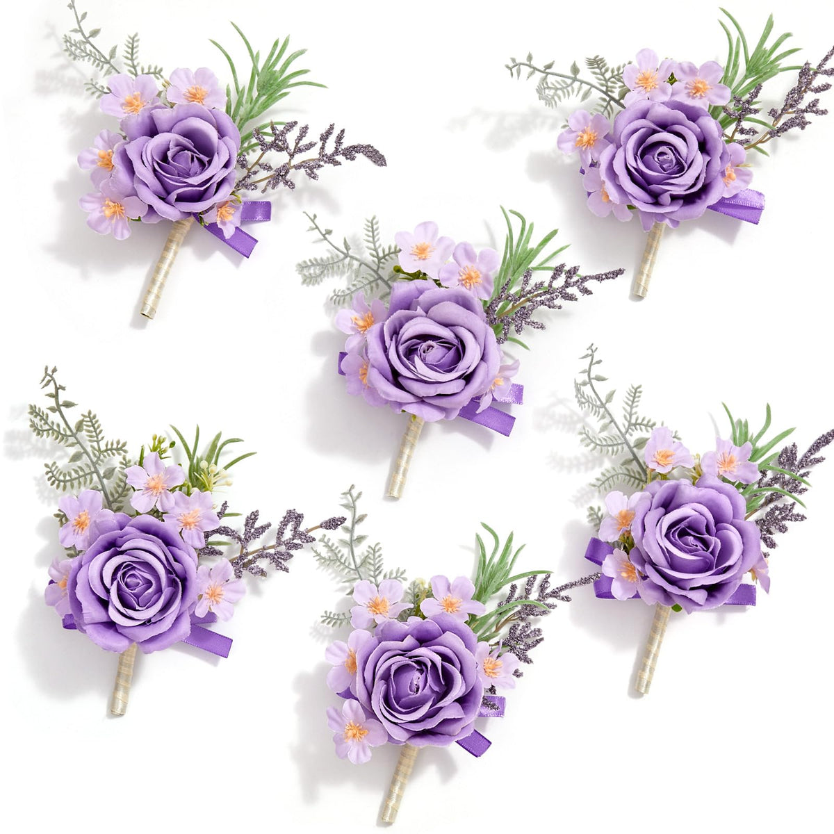 Serwalin Champagne Rose Corsage and Boutonniere Set for Wedding Prom Party