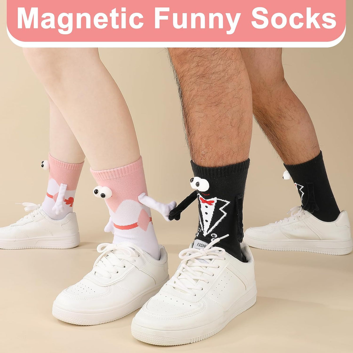 Jspupifip 2 Pairs Bride and Groom Socks