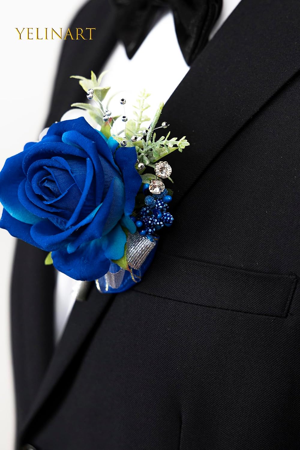 Royal Blue Corsage and Boutonniere Set Prom Homecoming Flower