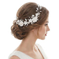 Bridal Wedding Hair Vine with Pearls Flowers Leaf Bridal Headpiece