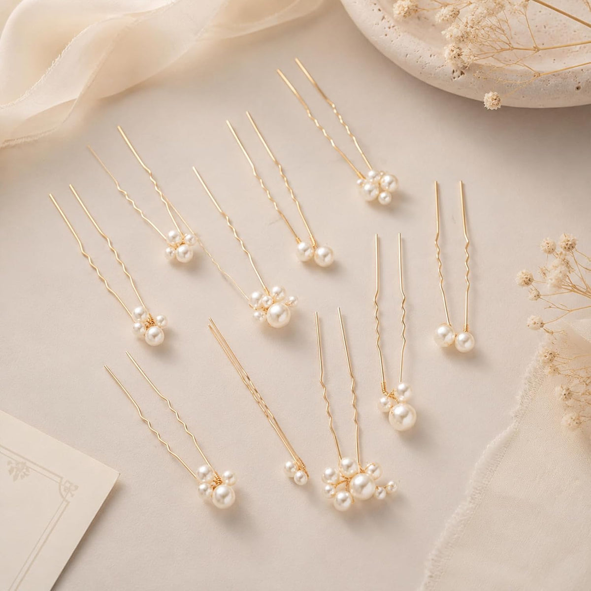 Pearl Bridal Hair Pins Wedding Hair Accessories for Brides Bridesmaid
