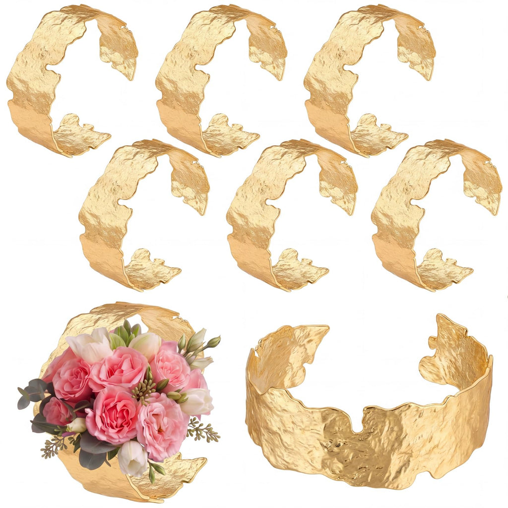 Liliaafar 6 Pcs Gold Corsage Wristlet Cuff Bracelets Women,Cuff