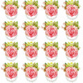 Sherr 24 Pcs Corsage Wristlet for Wedding Bridesmaid Women, White