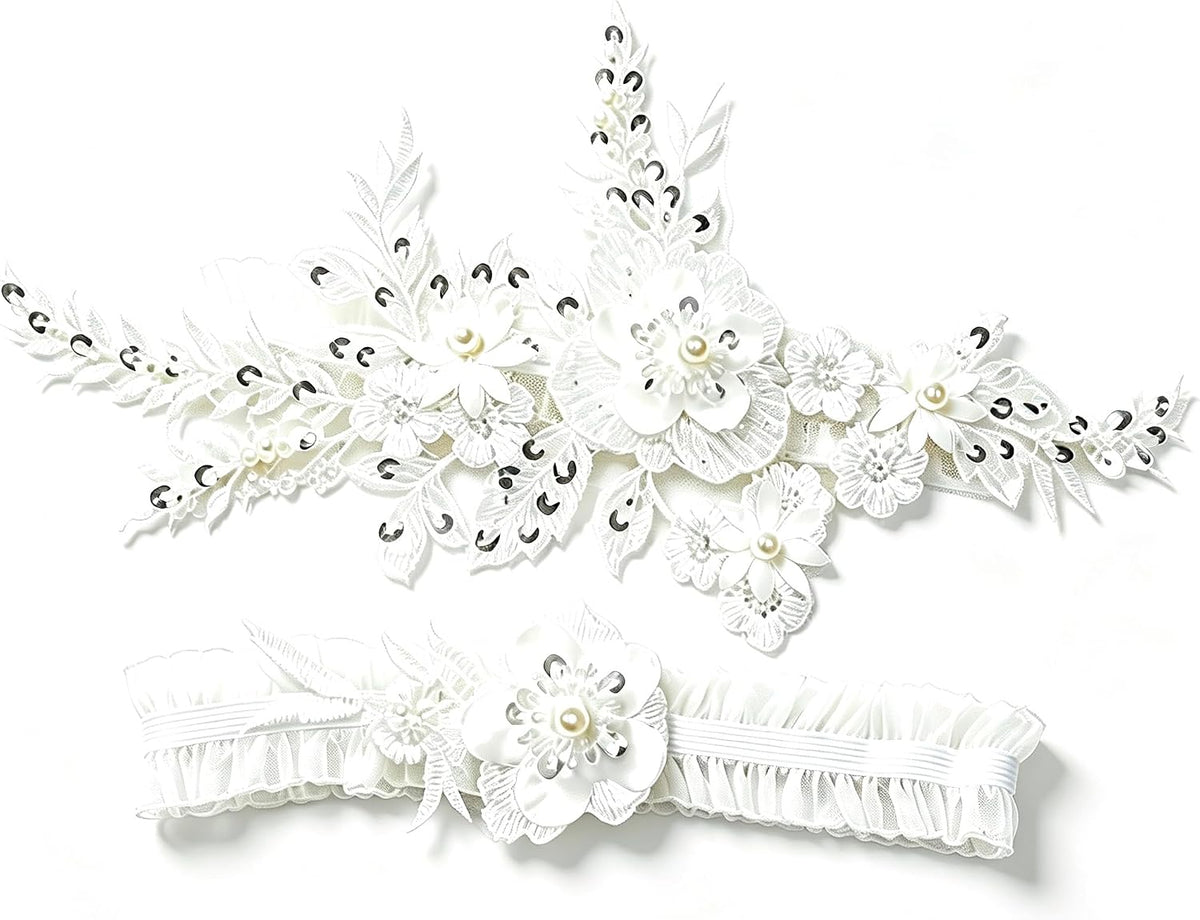 Lace Wedding Garters for Bride, Women Wedding Gifts Accessories Bridal Legs Garter with Stretch