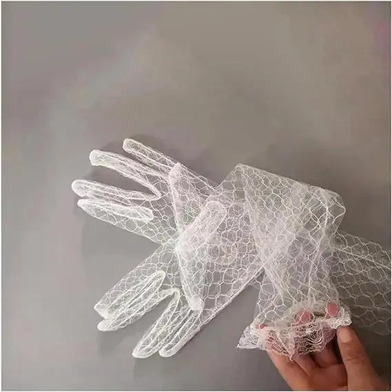 Bride Thin Lace Gloves Wedding Accessories Thin Gauze Long Gloves