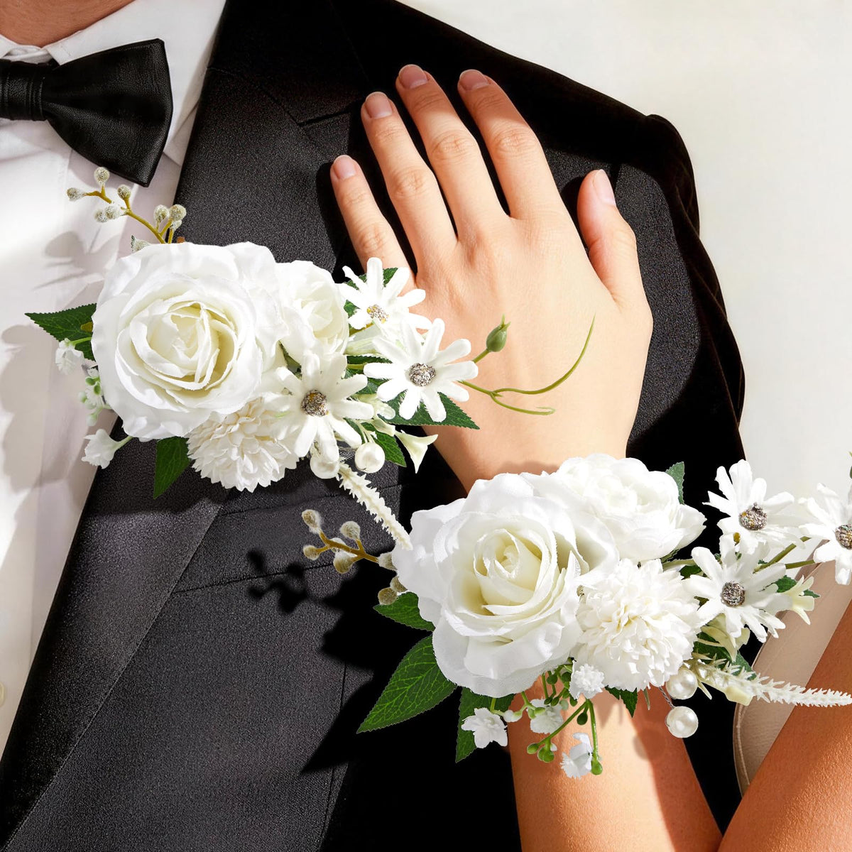Purple Corsage and Boutonniere Set for Wedding Homecoming Prom