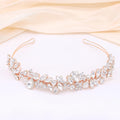 Oriamour Crystal Wedding Headbands Handmade Bridal Headpieces For Bride Wedding Hair Accessories For Bridesmaids Prom Party (Silver)