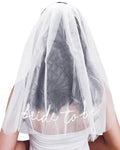 Bride To Be Embroidered Veil - Embroidered Veil for Bachelorette Party