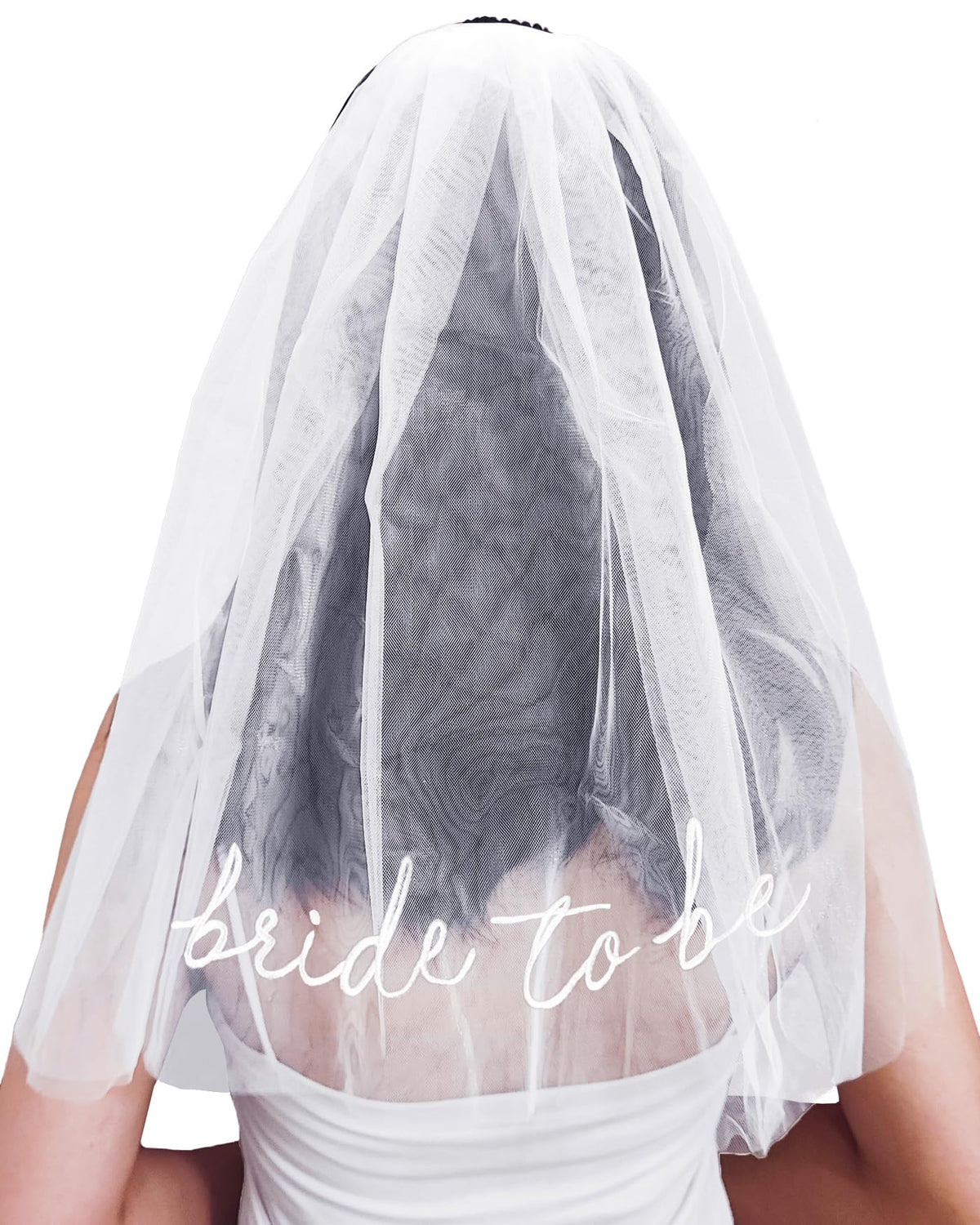 Bride To Be Embroidered Veil - Embroidered Veil for Bachelorette Party