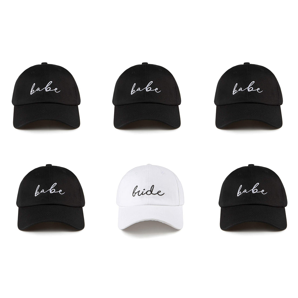 Bride Baby Bachelorette Party Hats, 6 Pack Perfect for The Bride Squad Baseball Trucker Hats