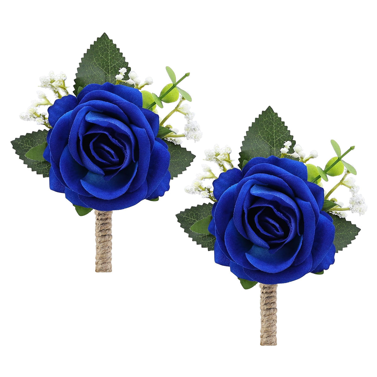 2Pcs Red Rose Corsage and Men Boutonniere Set, Wrist Band Bracelets, for Wedding Bride Bridesmaid Groom Groomsmen Flower Accessories Prom Party Man Suit Decor