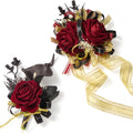 Serwalin Burgundy Corsage and Boutonniere Set for Wedding Prom Homecoming