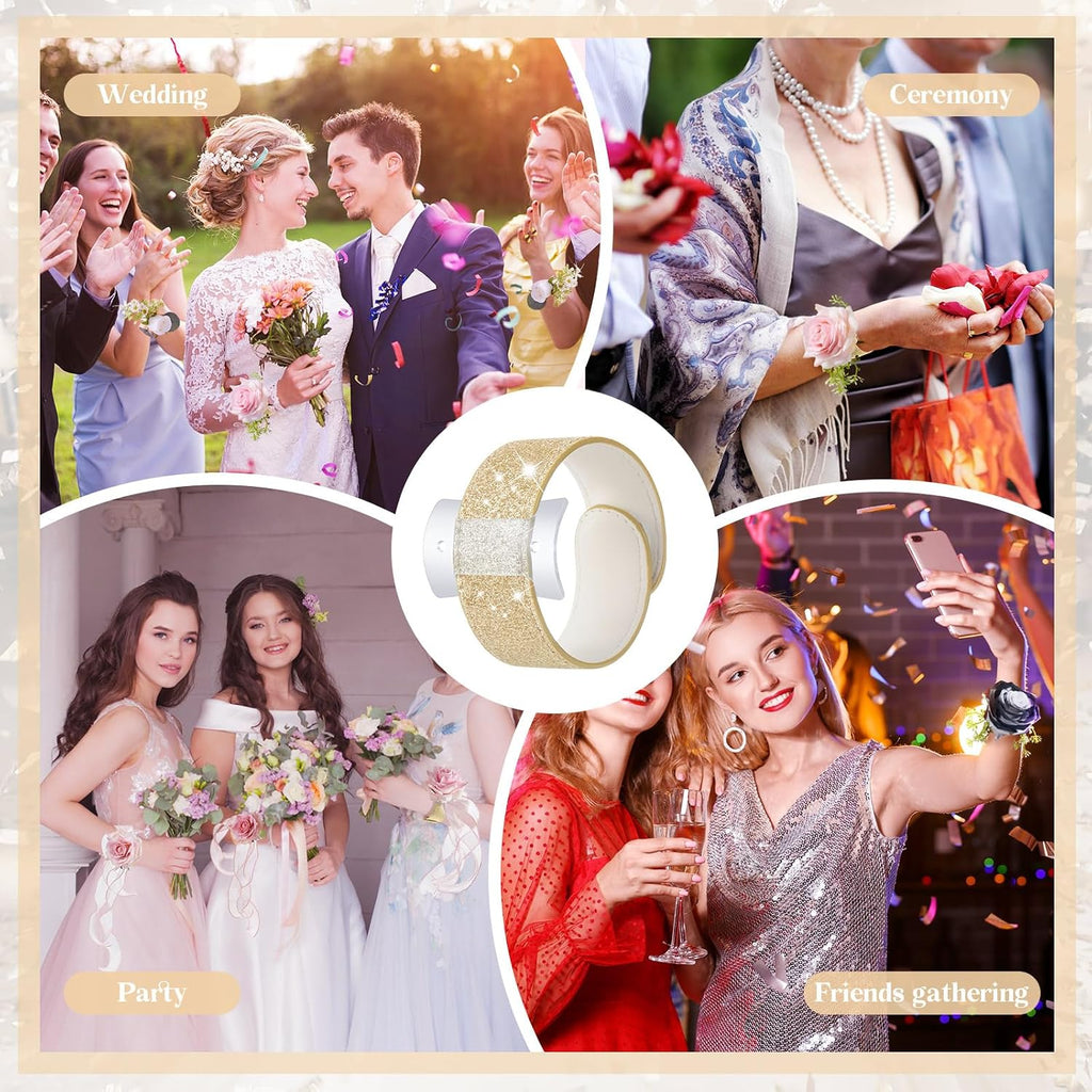 6 Pcs Slaplet Corsage Wristlet Bracelets Slap Bands