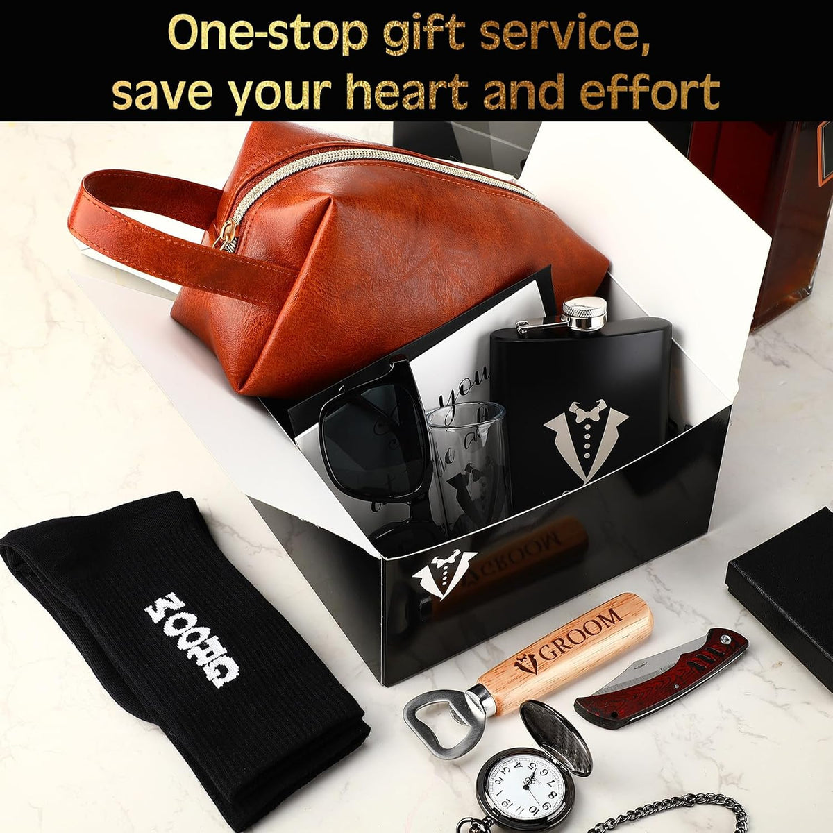 Shinylin 13 Pcs Groom Proposal Gift Set