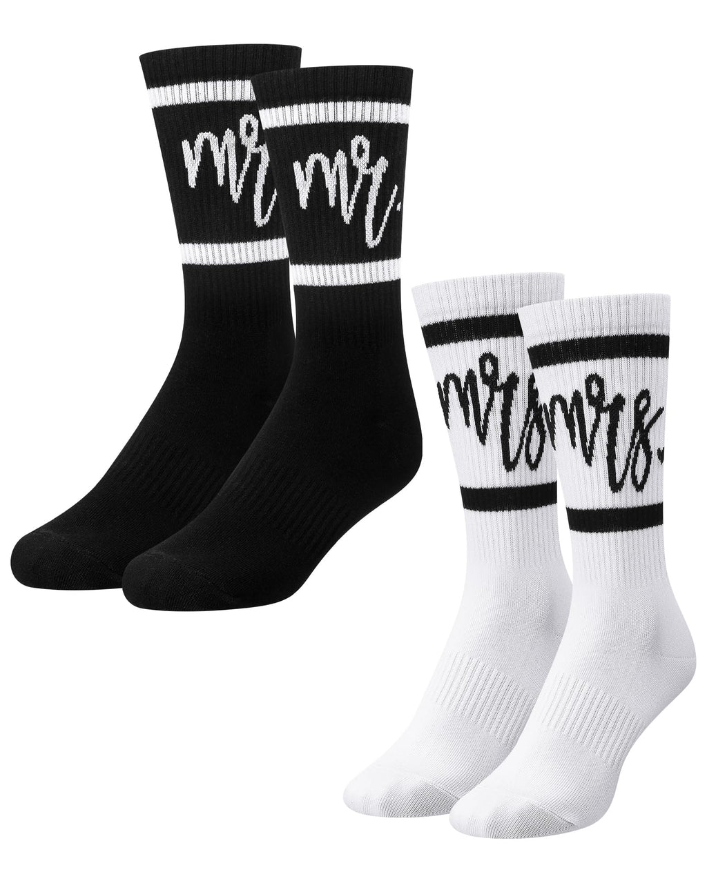 Shihanee 2 Pairs Wedding Gifts for Couples Wedding Crew Socks